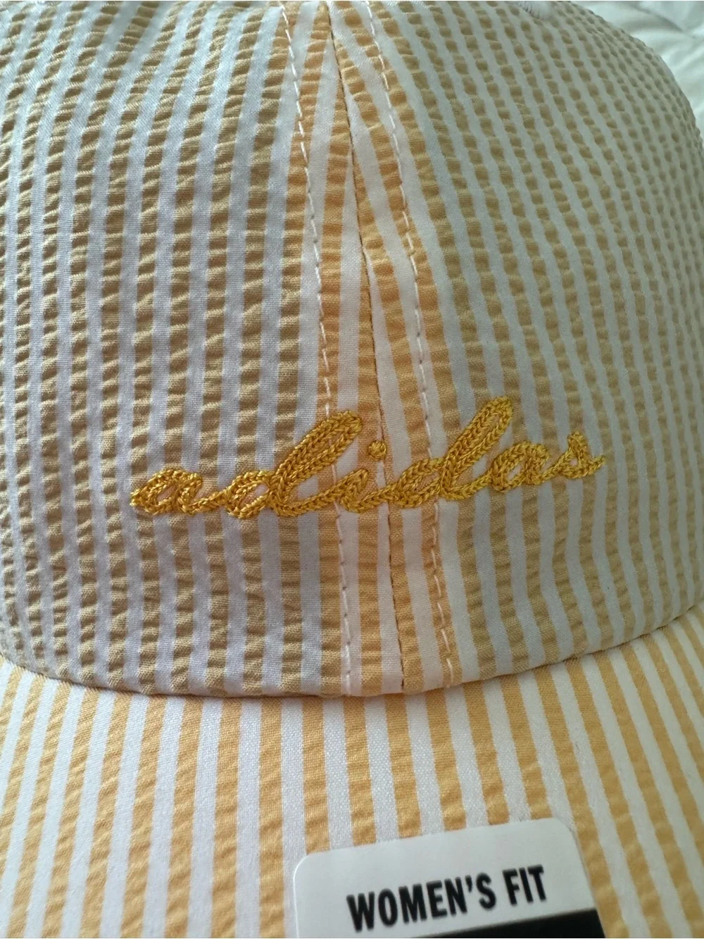 Adidas Women's ClimaCool Yellow Striped Seersucker Hat